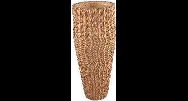 PTMD Bloempot Zanaya - 24x24x55 cm - Cement - Bruin