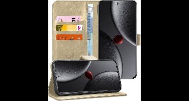 Hoesje geschikt voor Xiaomi 15 Ultra - Portemonnee Book Case Goud