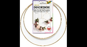 Metalen decoratieringen, zwart, 25 en 30 cm