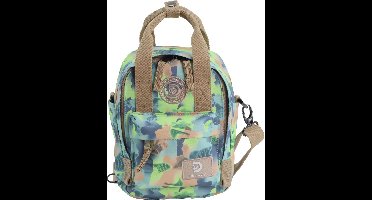 Discovery Cave trendy tas / Schoudertas Groene Camouflage - Groene camouflage