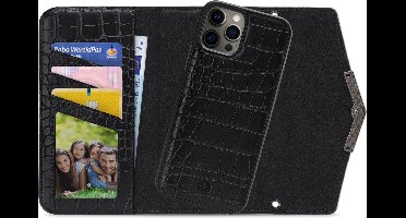 iPhone 12 Pro Max Clutch Case hoesje - Mobilize - Croco Zwart - Kunstleer
