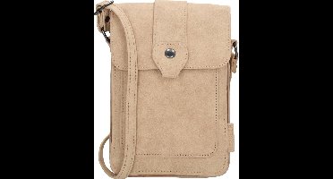 Beagles Carral Crossbody Telefoontasje - Kwastje - Praktisch & Trendy - Dames Tas - Lichttaupe