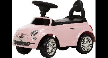 Puck Fiat 500 Loopauto Lichtroze - Met rugsteun en opbergvak - 12 maanden+