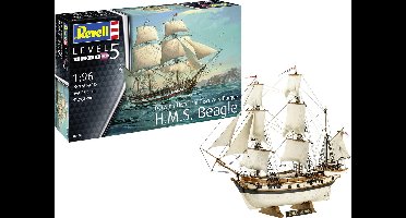 Revell Modelbouwpakket Schepen - 05458 H.M.S. Beagle -Darwin#039 Historical Discovery Barque - Schip Plastic - 1:96 - Modelbouw