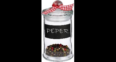 Kruidenpotjes/voorraadpotjes met krijtvlak - 2x stuks - 120 ml - glas