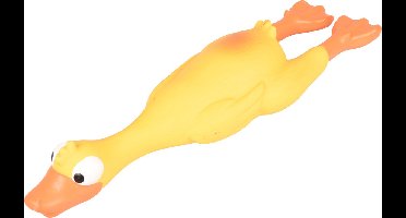 Hondenspeelgoed Latex anka - Geel - 24 x 6.5 x 4.5 cm
