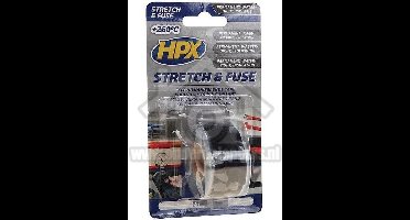 HPX Tape Stretch & Fuse Zwart Isolatietape, 25mm x 3 meter SZ2503