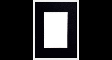 Passe-partouts 413 Zwart 50x70cm met 39x59cm uitsnede (5 stuks)