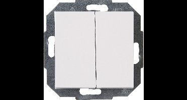 KOPP - Serieschakelaar - Athenis HK07 - Inbouw - 1-voudig Dubbel Schakelaar - Helder Glans Wit