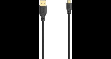 Hama 00200610 USB-kabel USB 2.0 USB-A stekker, USB-micro-B stekker 0.75 m Zwart
