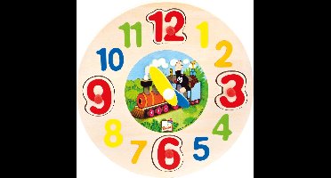 Bino Leerklok Mole Junior 20 X 2 Cm Hout Naturel