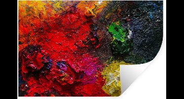 Muurstickers - Sticker Folie - Schilders palet - 30x20 cm - Plakfolie - Muurstickers Kinderkamer - Zelfklevend Behang - Zelfklevend behangpapier - Stickerfolie