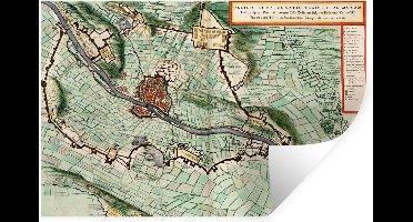 Muurstickers - Sticker Folie - Stadskaart - Maastricht - Kleuren - 30x20 cm - Plakfolie - Muurstickers Kinderkamer - Zelfklevend Behang - Plattegrond - Zelfklevend behangpapier - Stickerfolie