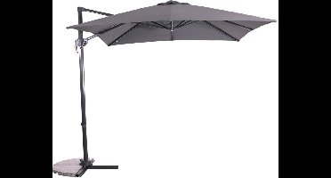 Zweefparasol Libra Grijs 250 x 250 cm - inclusief kruisvoet & hoes
