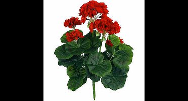 Kunstplant Geranium Rood - Steker H 35cm - Mica Decorations