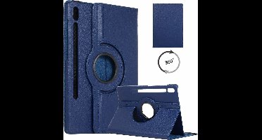 Hoes Geschikt voor Samsung Galaxy Tab S6 360° Draaibare Hoes - Blauw Ntech