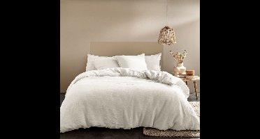 Matt & Rose Dekbedovertrek Gebroken Wit - Hotelmaat - 260 x 240 cm, zonder kussenslopen - 100% Linnen