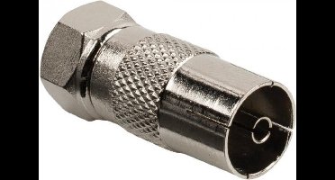 Koppelstuk coaxstekker male>F-stekker.