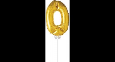 Folie ballon 0 goud 40cm