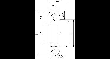 Nemef Sluitplaat Universeel Loop U Rvs Lange Lip