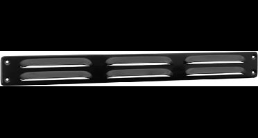 Nedco Rechthoekig aluminium schoepenrooster - zwart - 370 x 40 mm - optimale luchtafvoer
