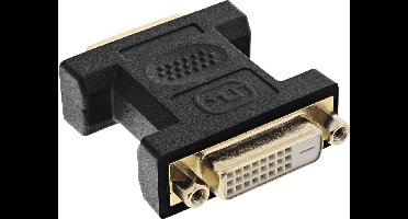 DVI-D Dual Link koppelstuk - verguld / zwart
