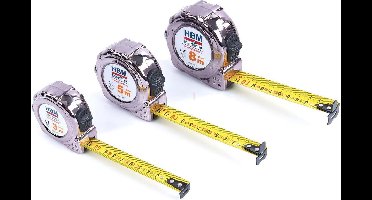 HBM Professionele Rolbandmaat, Rolmaat 8 m x 25 mm