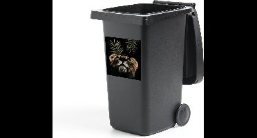 Container sticker Tijger - Varen - Zwart - 40x40 cm - Kliko sticker