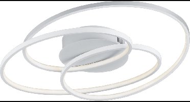 LED Plafondlamp - Torna Gilo - 38W - Warm Wit 3000K - Dimbaar - Rond - Mat Wit - Aluminium