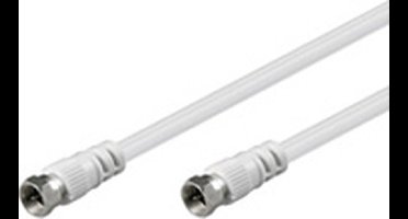 F-connector antennekabel 10 meter wit