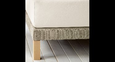 De Witte Lietaer Hoeslaken Laurence Soft White - 90 x 200/220 x h 30 - Katoen Flanel