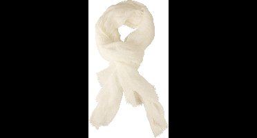 Lichte dames sjaal met zachte franjes, katoenmix