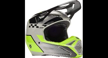 FOX V1 Collect Zwart Grijs Geel Crosshelm - Maat M - Helm