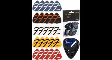 Finesse Nylon Plectrum voor Gitaar - 30 Stuks - met Plectrum Houder - Plectrums - Guitar Pick