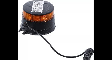 BGS Akku-Rundumkennleuchte gelb mit Magnet 12 V / 24 V Ø 130 mm - 70343