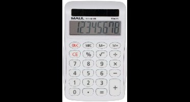 Maul ECO MJ 455 Bureaurekenmachine Wit Aantal displayposities: 8 werkt op zonne-energie (b x h x d) 71 x 112 x 20 mm