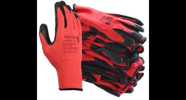 norskog Mallow Werkhandschoenen, leren handschoenen, heren, handschoenen, beschermende handschoenen, tuinhandschoenen, montagehandschoenen, bouwhandschoenen, magazijn, tuin, bouwplaats, 12 paar, maat