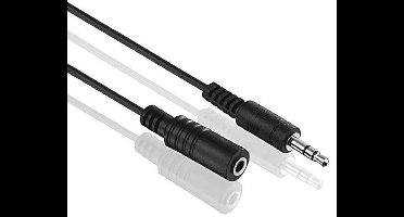Jack Verlengkabel 1 m - 3,5 mm Stereo Audiokabel - Geschikt voor Smartphones, Laptops, en Meer
