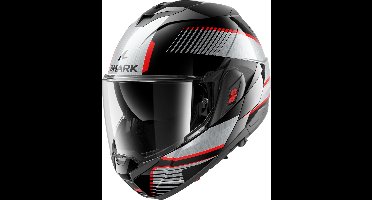 SHARK Oxo Sikter Zwart Chrome Zilver KUS Systeemhelm - Maat XL - Helm