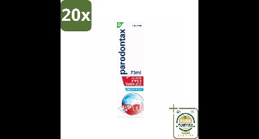 20 x Parodontax – Tandpasta – Active Repair Fresh Mint – 75 ml - Grootverpakking - Tandvlees Herstellen - Bloedend Tandvlees - Tandplak Verwijderen - Gezwollen Tandvlees - Ontstoken Tandvlees