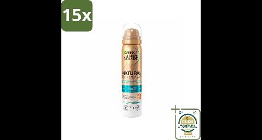15 x Garnier - Ambre Solaire - Body Mist - Natural Bronzer - 150 ml - Grootverpakking - Natuurlijke Bruining - Zelfbruinende Mist - Lichaam Teint - Gezicht Teint - Abrikozenpitolie