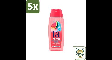 5 x Fa – Douchegel – Fiji Dream – 250 ml - Grootverpakking - Douchegel - Tropische Geur - Hydraterende Douchegel - Fiji Dream - Douchegel Voor Huid