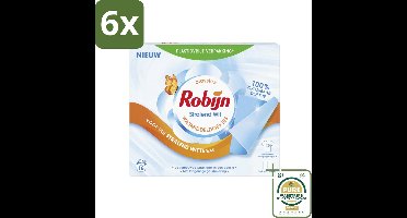 Robijn Classics - Stralend Wit - Wasmiddeldoekjes - 16 Wasstrips - Voordeelverpakking - 6 stuks - Wasverzachter - Wasdoekjes
