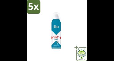 5 x Odorex – Anti-transpirant spray – Extra Dry Sensitive – 150 ml - Grootverpakking - Antitranspirant Spray - Extra Droge - Gevoelige Huid - Transpiratiegeur - Meerdaagse Bescherming