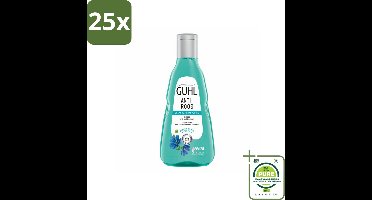 25 x Guhl - Shampoo - Anti-Roos - 250 ml - Grootverpakking - Roos Shampoo - Anti-roos Shampoo - Hoofdhuidverzorging - Kalmerende Shampoo - Shampoo Met Blauwe Malva