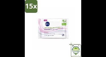 15 x NIVEA - Reinigingsdoekjes - Verzachtend - Droge Huid - Verwijdert Waterbestendige Make-up - 25 Doekjes - Grootverpakking - Reinigingsdoekjes - Gezichtsreiniger - Droge Huid - Gevoelige Huid - Make-up Remover
