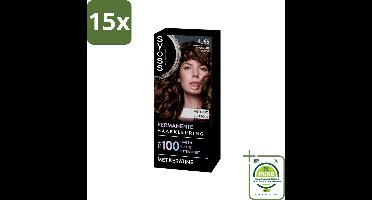 15 x SYOSS - Permanent Coloration 4-65 - Haarverf - Permanente Haarkleuring - Chocolate Copper - Grijsdekking - Grootverpakking - Permanente Haarkleur - Chocolade Koper - Haarkleur - Haarverzorging - SYOSS