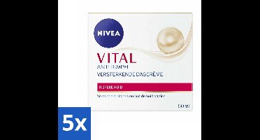 NIVEA - VITAL Dagcrème - Anti-Rimpel Gezichtscrème - Versterkend - 50 ml - Bulkverpakking - 5 stuks