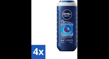 NIVEA MEN - Douchegel - Total Relax - 250 ml - Voordeelverpakking - 4 stuks