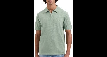 Dstrezzed Dorian Zip Polo Polo's & T-shirts Heren - Polo shirt - Groen - Maat L